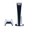 Imagem de um Console PlayStation 5 Standard e seu controle DualShock